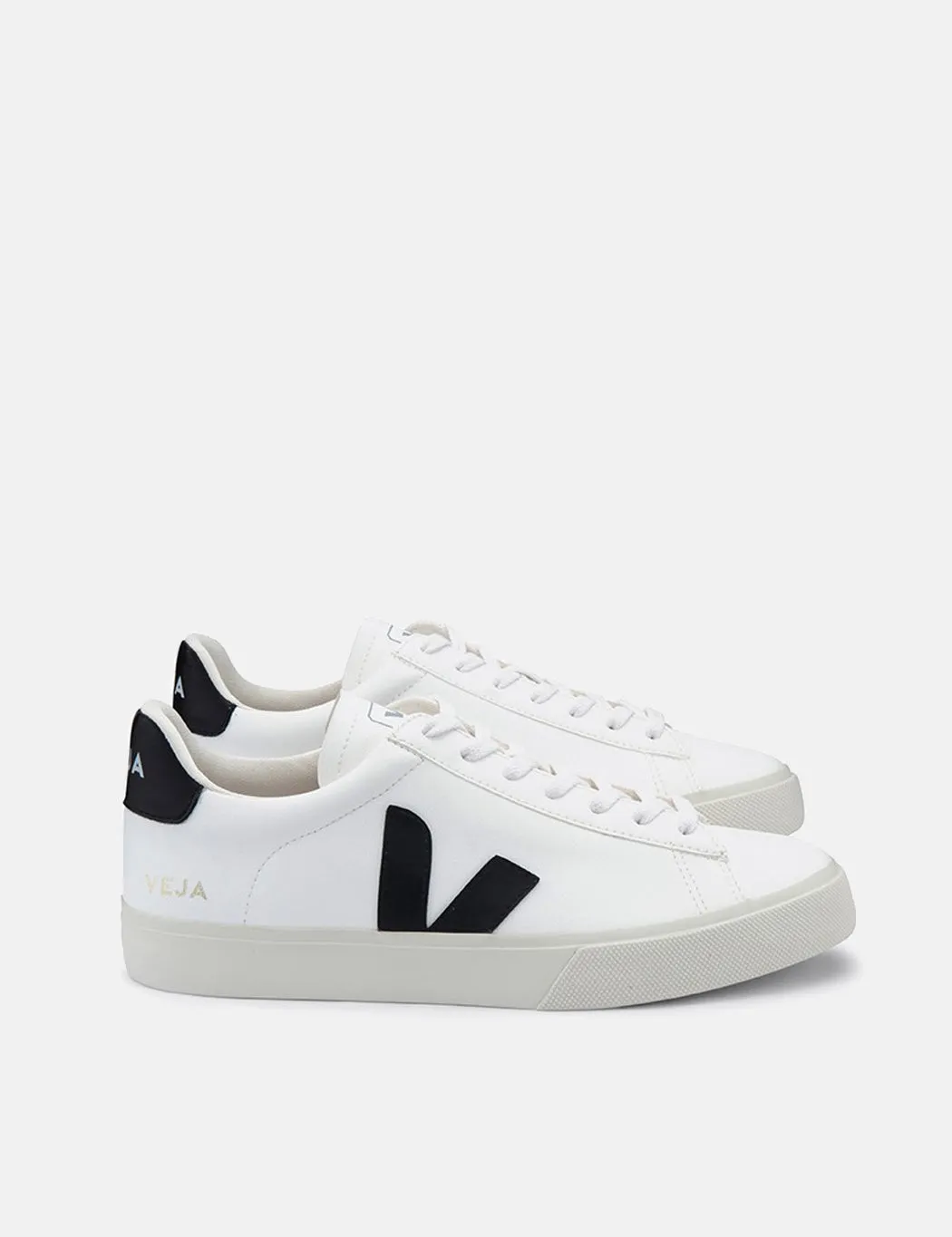 Veja Campo Trainers (Chrome Free Leather) - White/Black sold by Article London