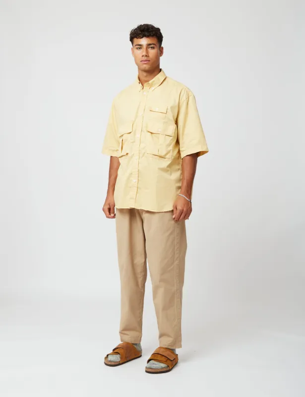 Eastlogue Scout Half-Placket Shirt - Mustard sold by Article London