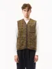 Universal Works Zip Gilet (Geometric Fleece) - Brown sold by Article London