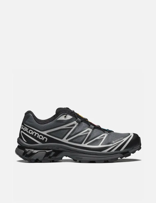 Womens Salomon XT-6 GTX Trainers - Black/Ebony/Lunar Rock sold by Article London
