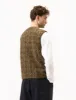 Universal Works Zip Gilet (Geometric Fleece) - Brown sold by Article London