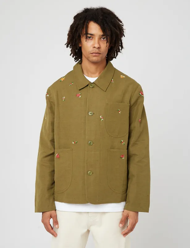 YMC Labour Chore Jacket - Olive Green sold by Article London