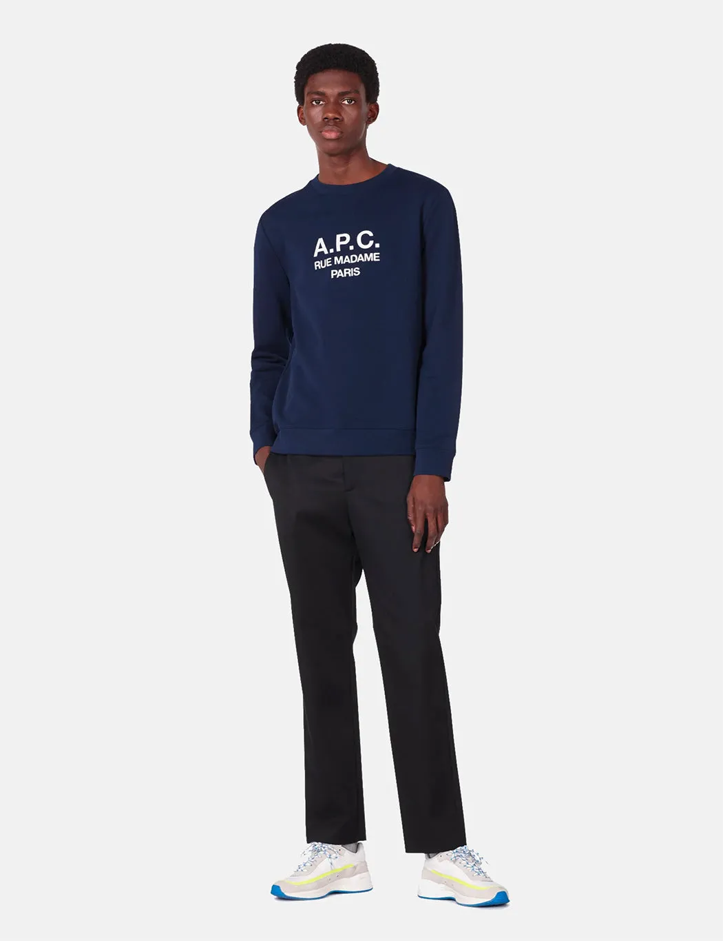 A.P.C. Rufus Sweatshirt (Embroidered Logo) - Marine/Dark Navy sold by Article London product image thumbnail 5