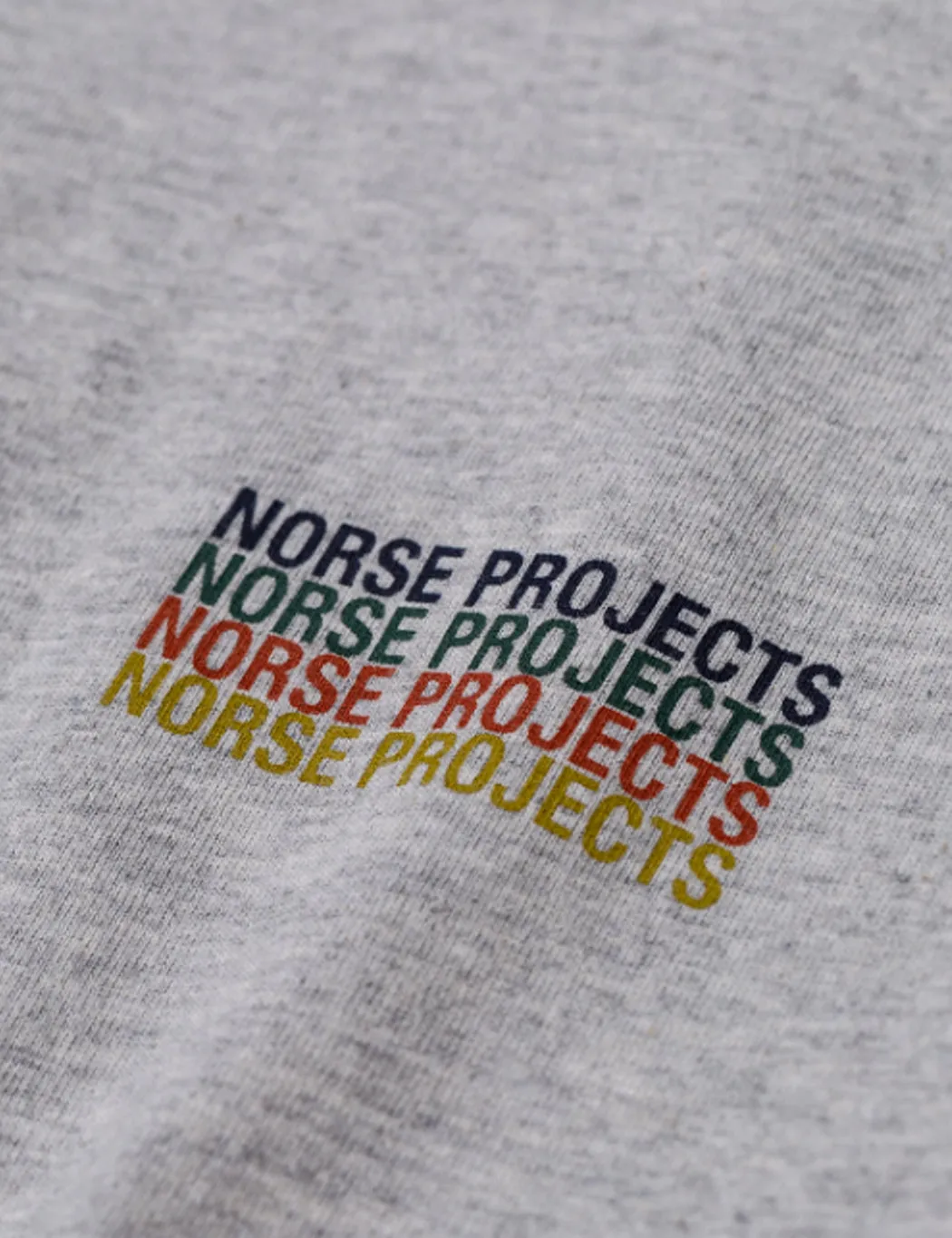 Norse Projects Niels Logo Stack T-Shirt - Light Grey Melange sold by Article London product image thumbnail 2