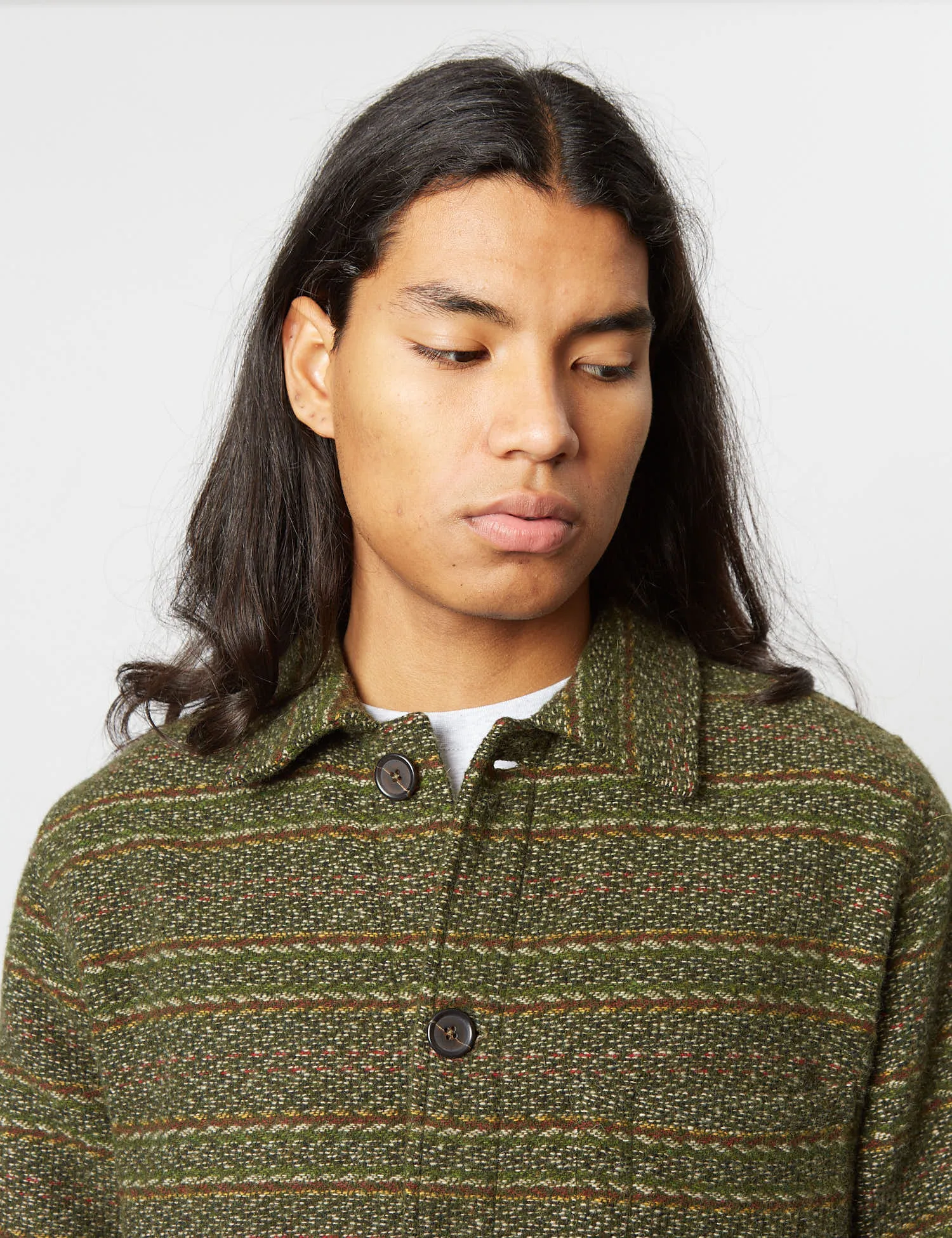 Universal Works Field Jacket (Wool) - Olive Green sold by Article London product image thumbnail 2