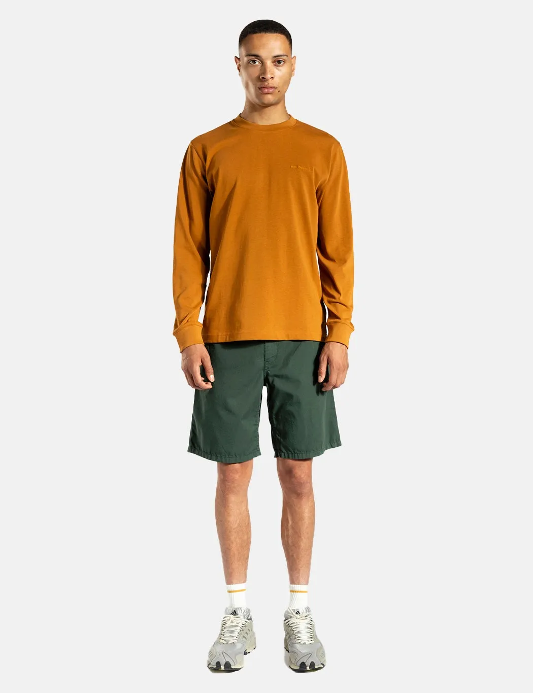 Norse Projects Heavy Logo Longsleeve T-Shirt - Rufous Orange sold by Article London product image thumbnail 3