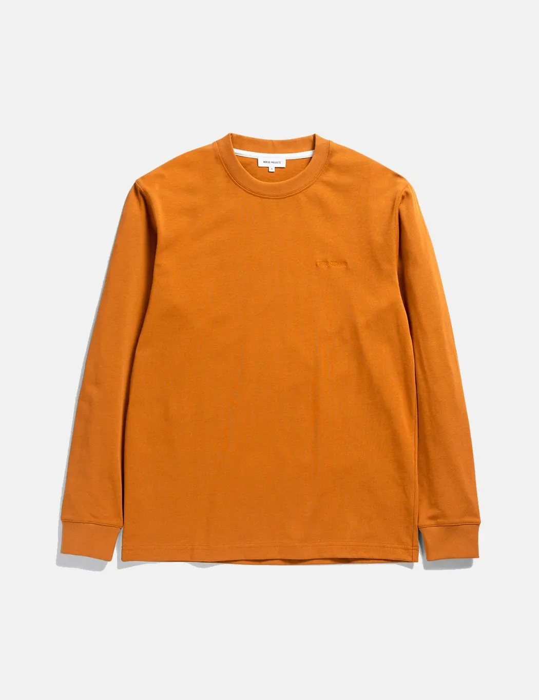 Norse Projects Heavy Logo Longsleeve T-Shirt - Rufous Orange sold by Article London product image thumbnail 4
