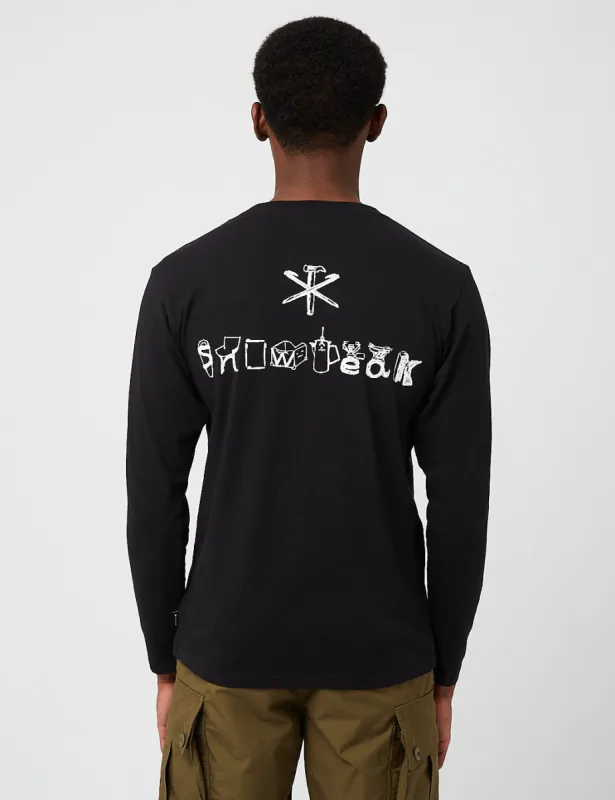 Snow Peak Camping Gear Long Sleeve T-Shirt - Black sold by Article London