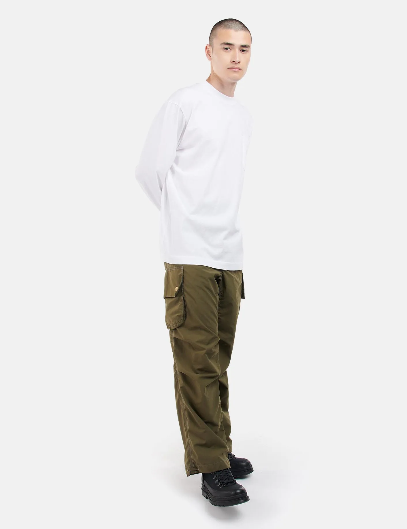 Barbour x And Wander Long Sleeve T-Shirt - White sold by Article London product image thumbnail 4