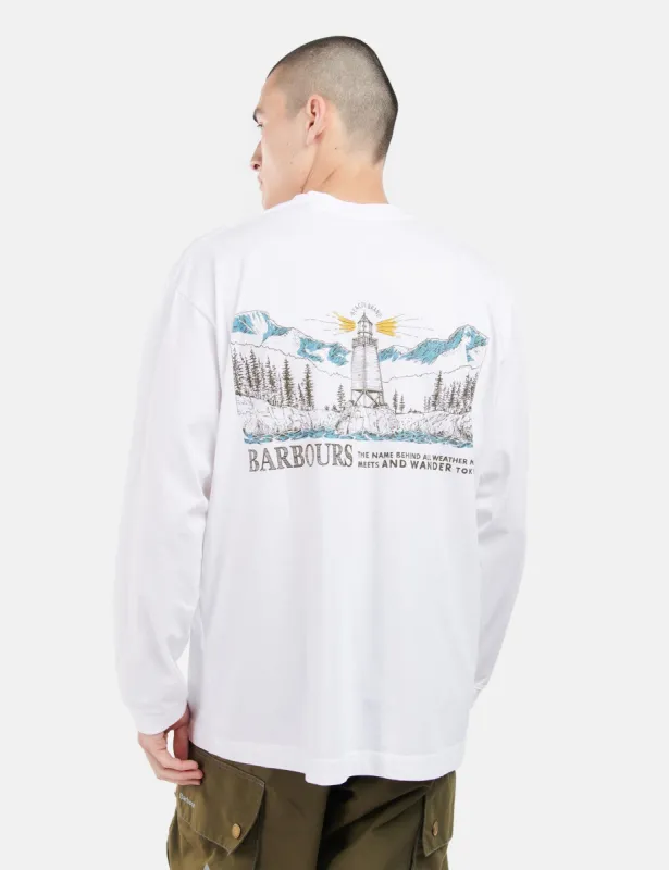Barbour x And Wander Long Sleeve T-Shirt - White made by Barbour