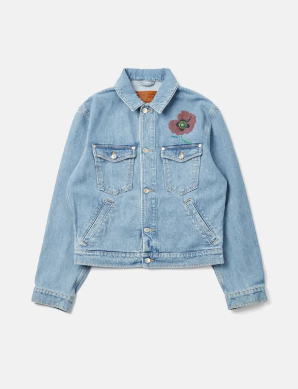Kenzo 'Poppy' Denim Jacket - Sky Blue sold by Article London