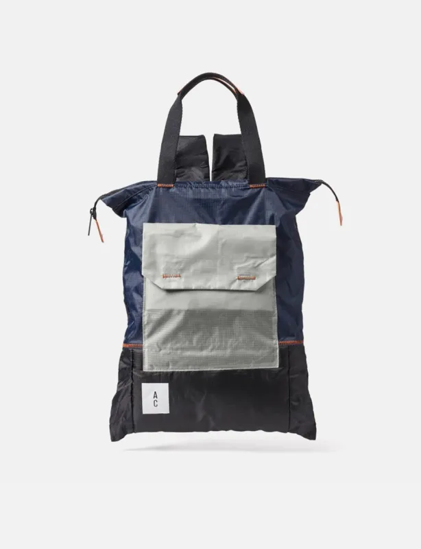 Ally Capellino Harry Padded Backpack - Navy Blue/Grey sold by Article London