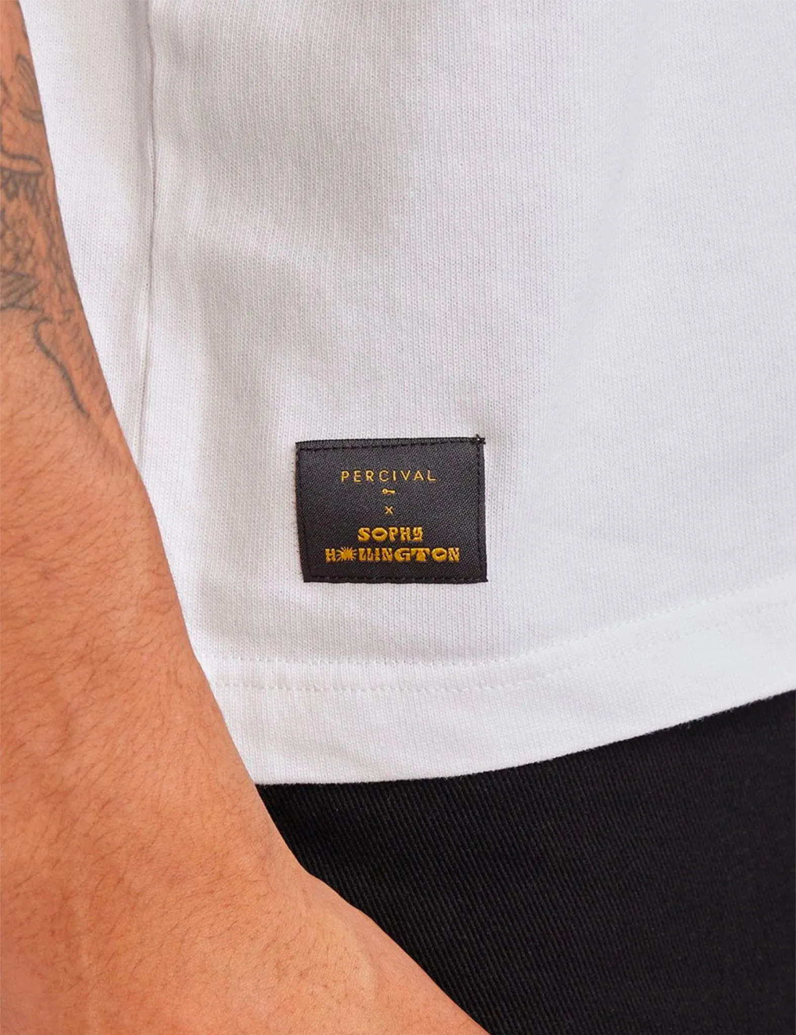 Percival x Sophy Hollington P T-Shirt - White sold by Article London product image thumbnail 5