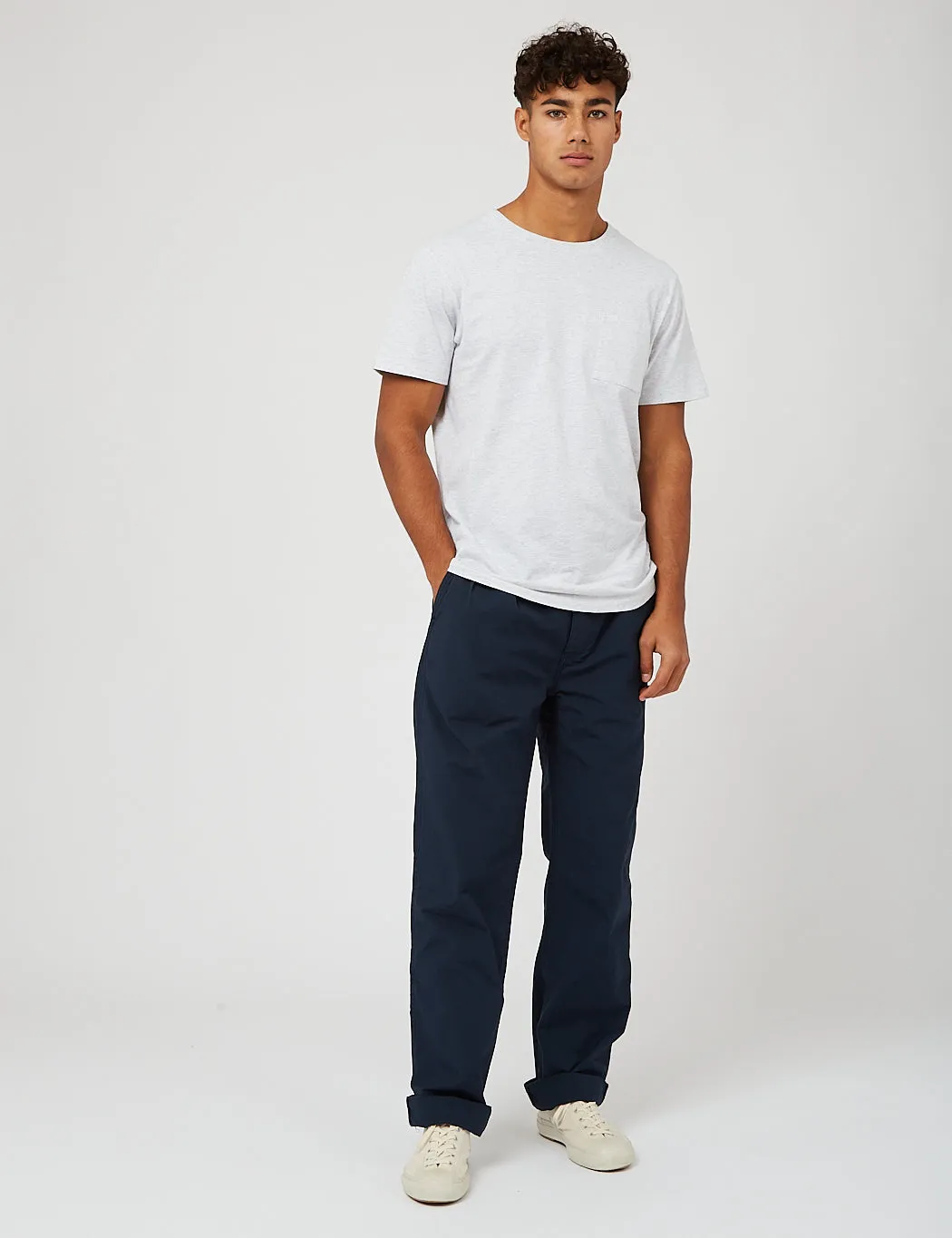 Nigel Cabourn Pleated Chino (Ripstop) - Navy Blue sold by Article London product image thumbnail 3