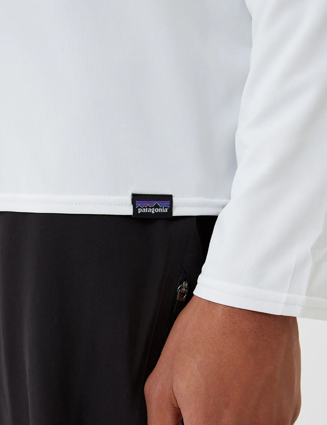 Patagonia Capilene Cool Daily Long-Sleeved Running T-Shirt - White sold by Article London product image thumbnail 2