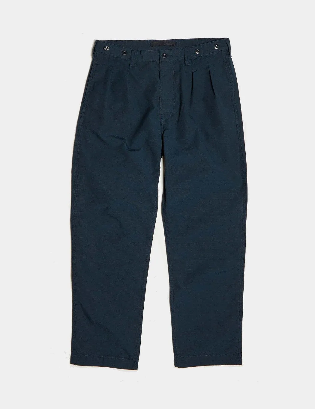 Nigel Cabourn Pleated Chino (Ripstop) - Navy Blue sold by Article London product image thumbnail 5