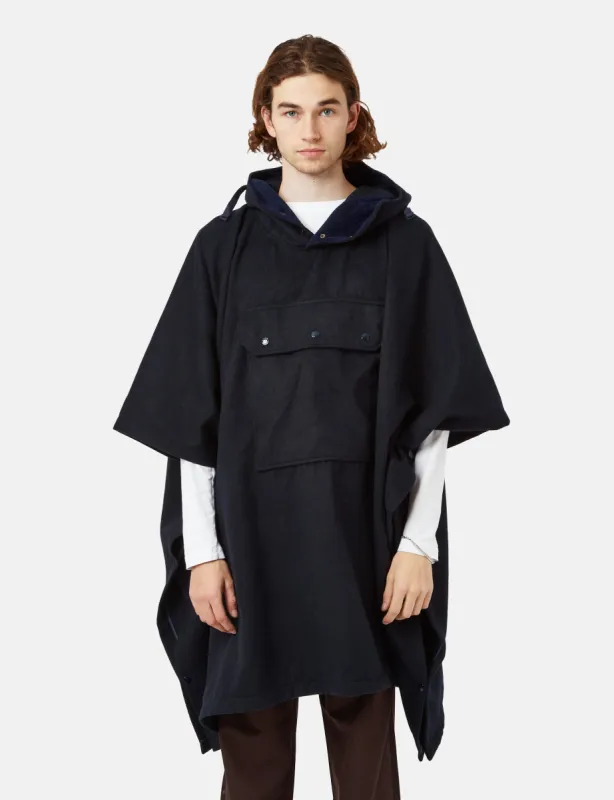 Engineered Garments Poncho - Dark Navy Blue made by Article London