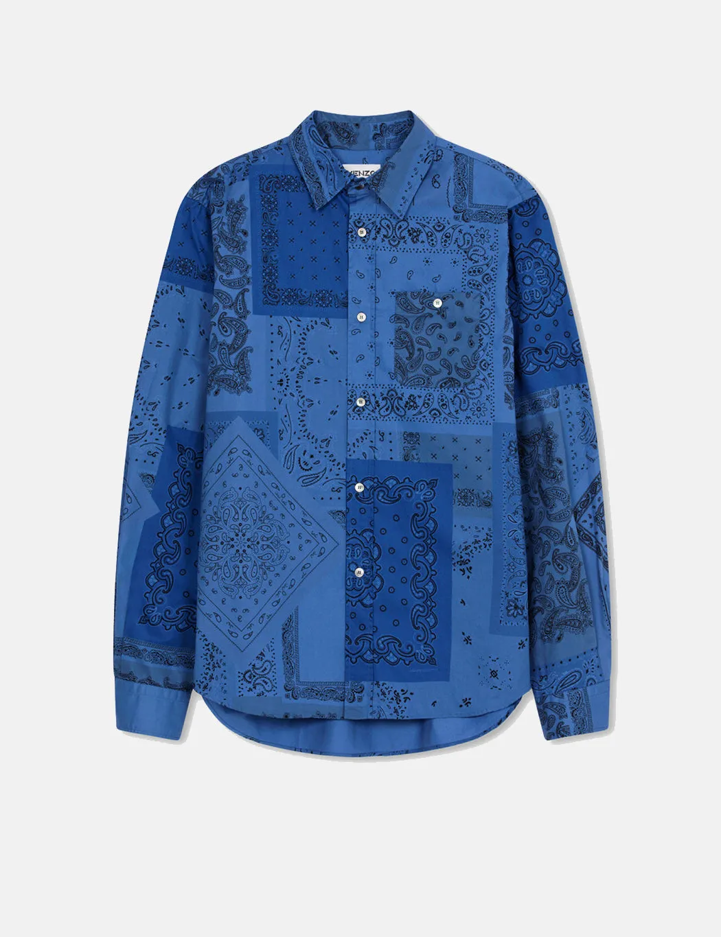 Kenzo Printed Casual Long Sleeve Shirt - Royal Blue sold by Article London