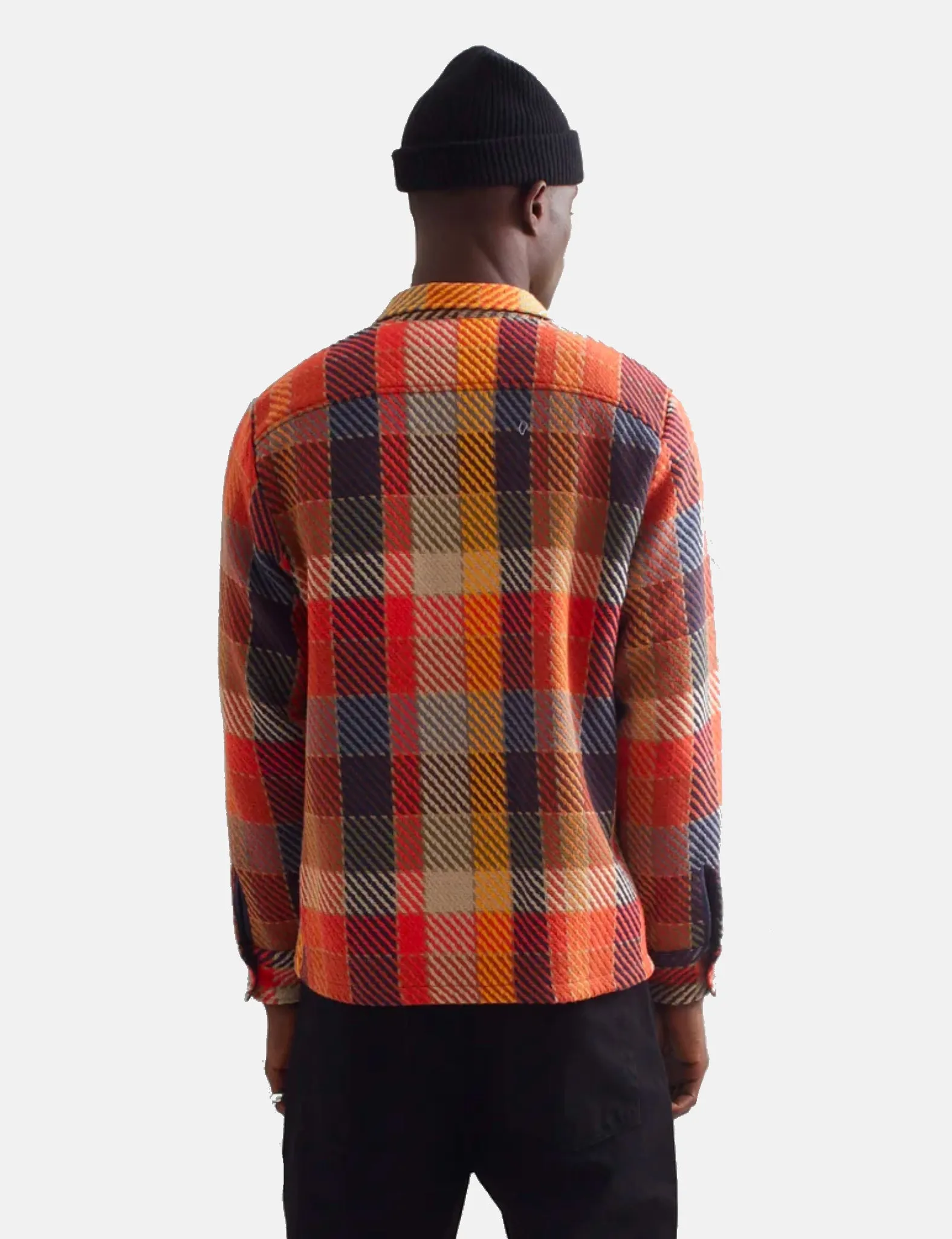 Wax London Whiting Pike Check Overshirt - Orange sold by Article London product image thumbnail 3