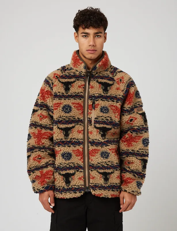 Manastash Archive Gorilla Fleece Jacket - Camel Brown sold by Article London