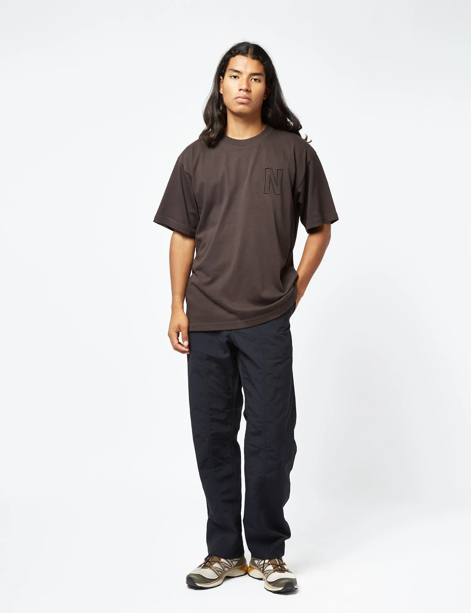 Norse Projects Simon Heavy Jersey N Logo T-Shirt (Organic) - Black sold by Article London product image thumbnail 4