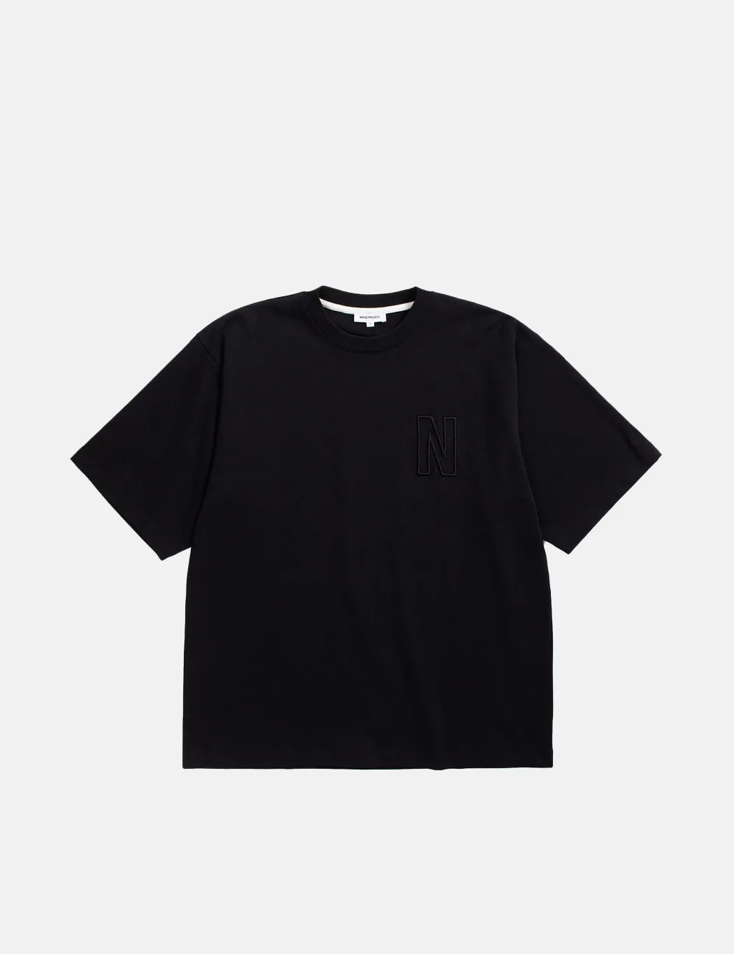 Norse Projects Simon Heavy Jersey N Logo T-Shirt (Organic) - Black sold by Article London product image thumbnail 5