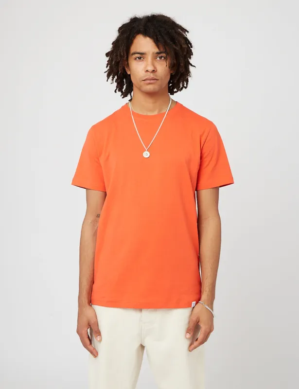 Norse Projects Niels Standard T-Shirt - Rescue Orange sold by Article London