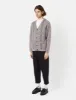 Beams Plus Mohair 9G Cardigan (Jacquard Check) - Grey sold by Article London