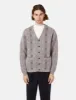 Beams Plus Mohair 9G Cardigan (Jacquard Check) - Grey sold by Article London