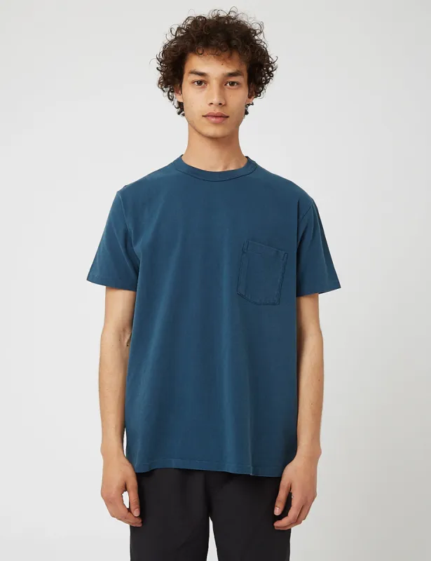 Velva Sheen Pigment Dyed USA Made T-shirt (Pocket) - Deep Teal Green made by Velva Sheen