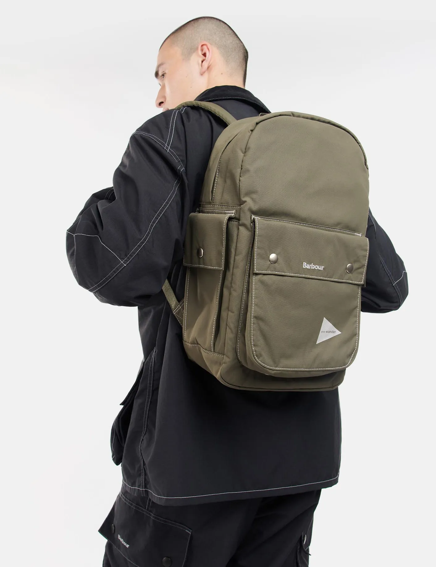 Barbour x And Wander Backpack - Khaki sold by Article London product image thumbnail 2