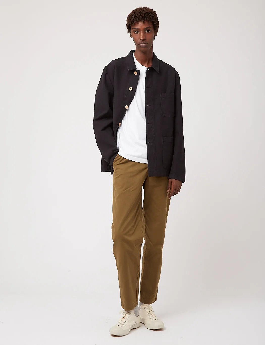 Bhode Chore Jacket (Wood Buttons) - Black sold by Article London product image thumbnail 3