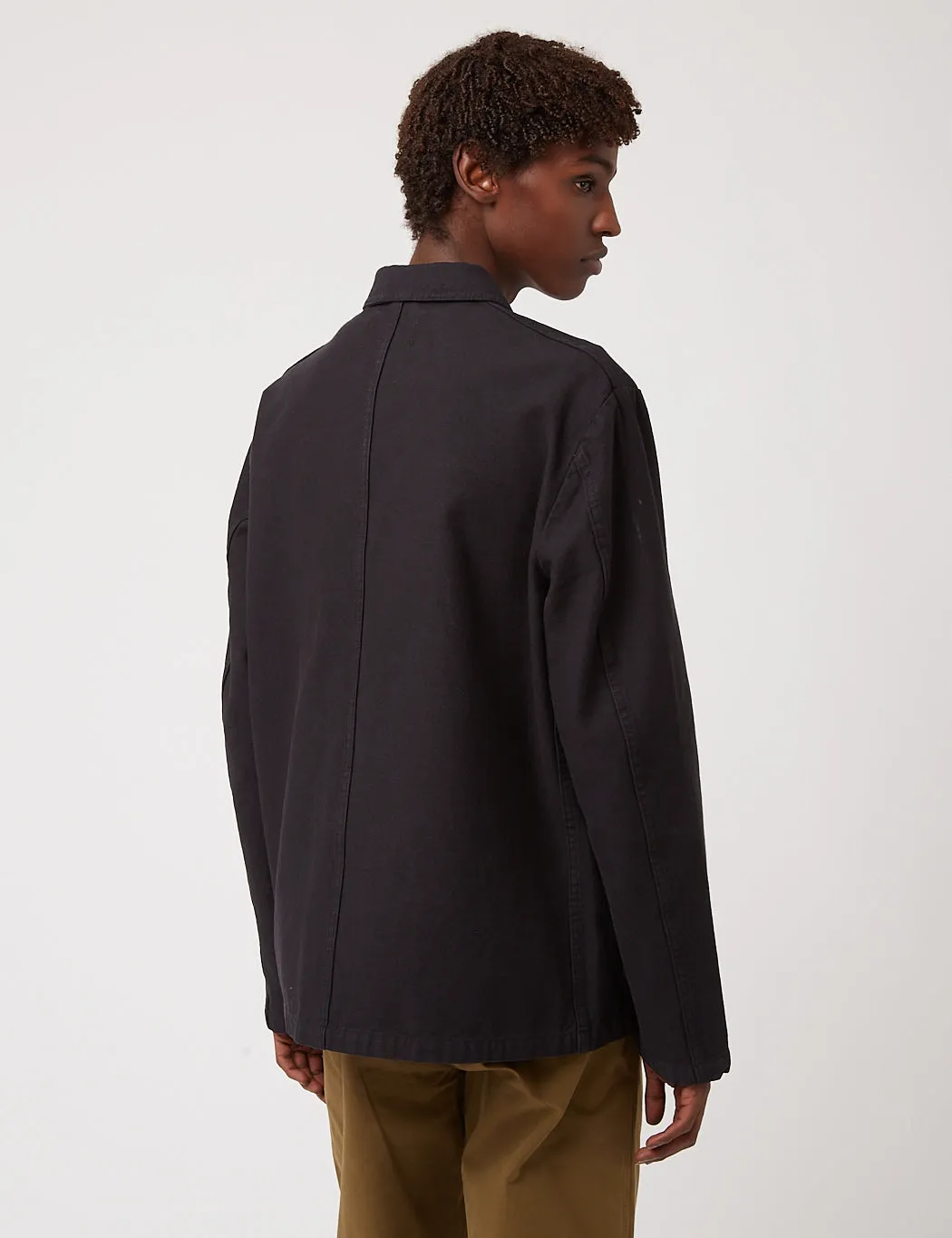 Bhode Chore Jacket (Wood Buttons) - Black sold by Article London product image thumbnail 4