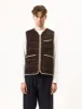 Universal Works Zip Gilet (Marble Fleece) - Brown sold by Article London