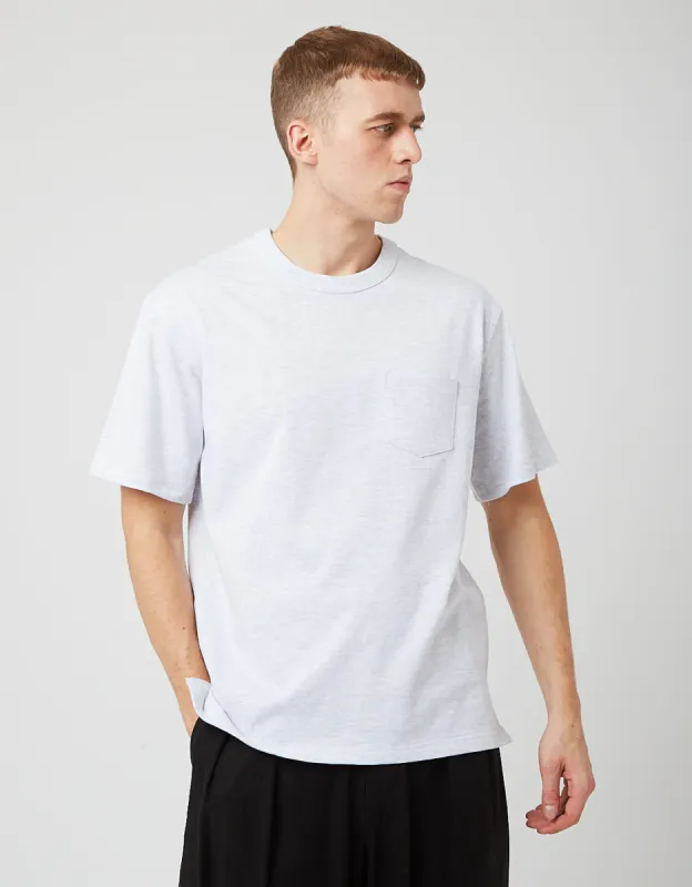 Uniform Bridge Heavyweight Pocket T-Shirt - Grey Melange sold by Article London