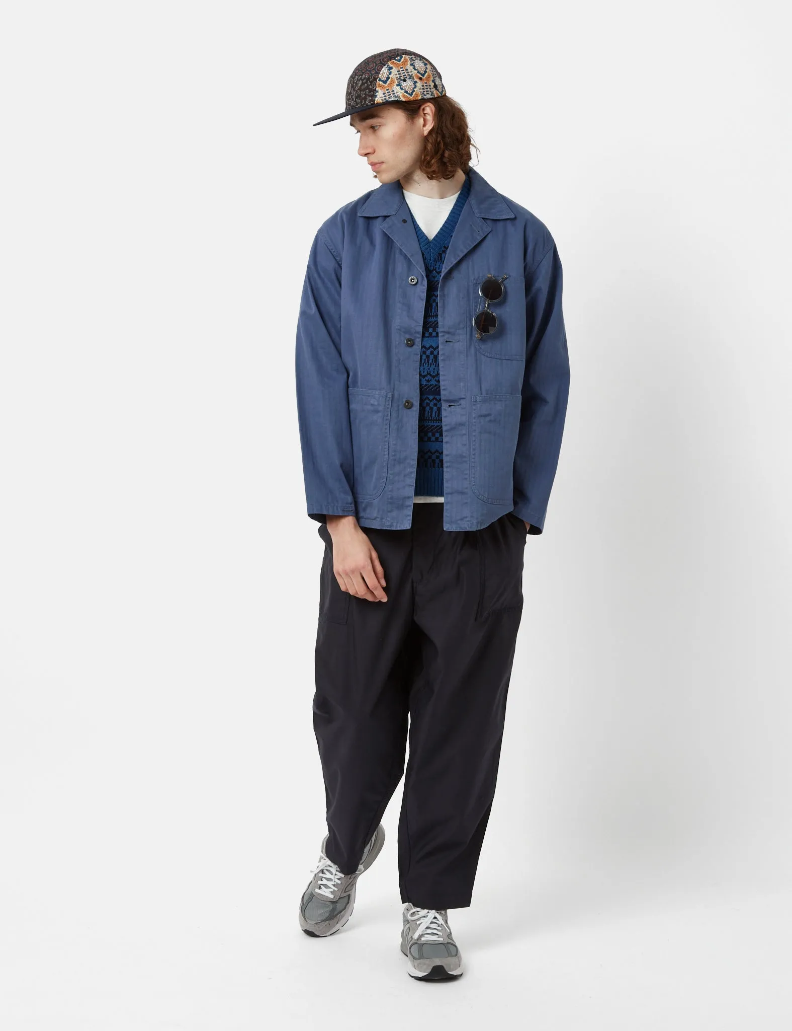 Beams Plus Fatgue Pant (Cotton Satin) - Navy Blue sold by Article London product image thumbnail 2