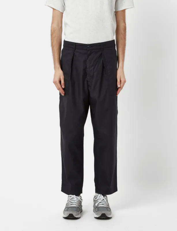 Beams Plus Fatgue Pant (Cotton Satin) - Navy Blue sold by Article London