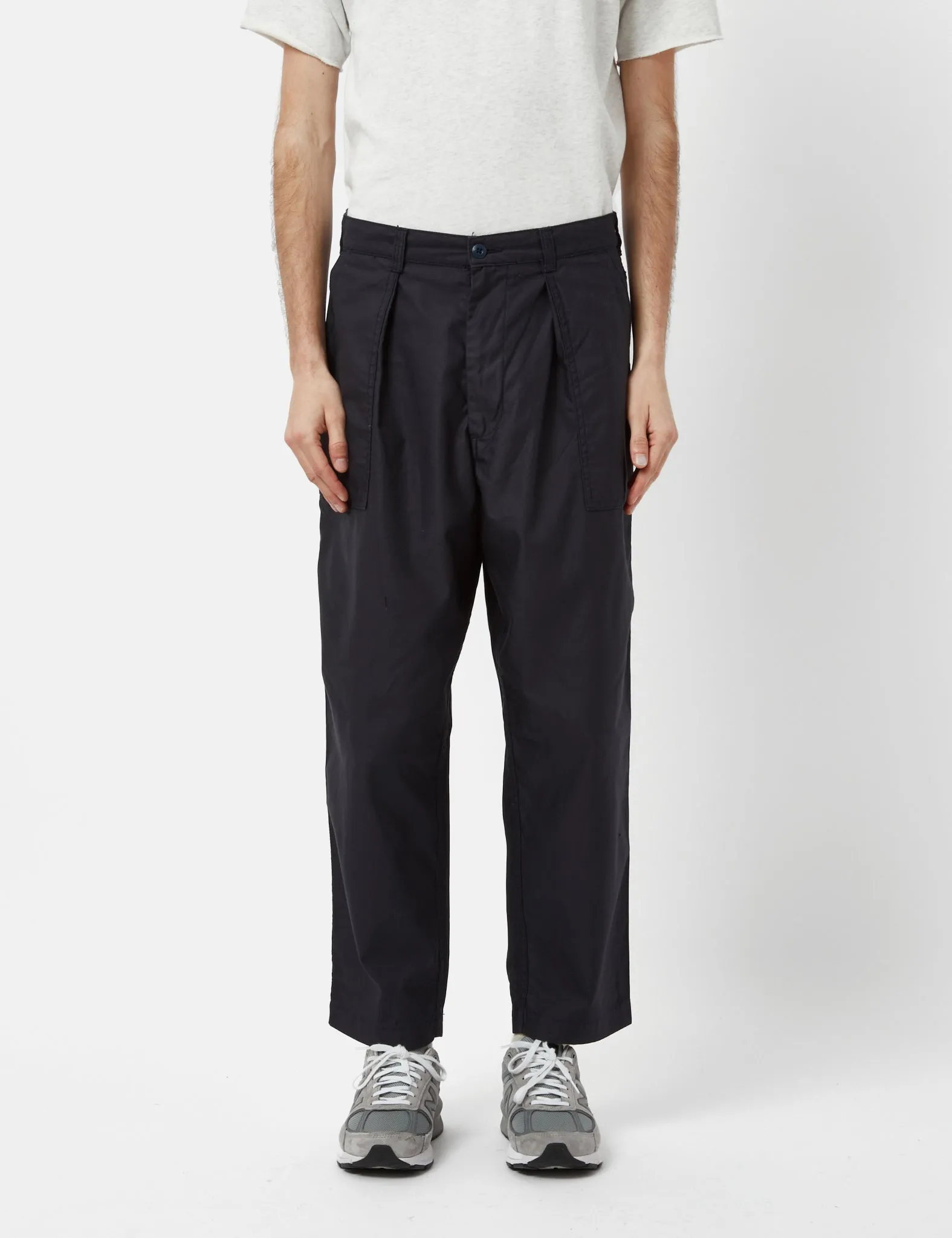 Beams Plus Fatgue Pant (Cotton Satin) - Navy Blue sold by Article London