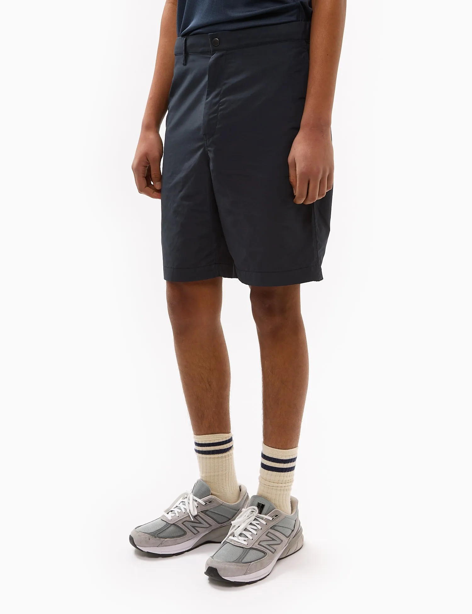 Snow Peak Light Mountain Cloth Shorts - Midnight Blue sold by Article London