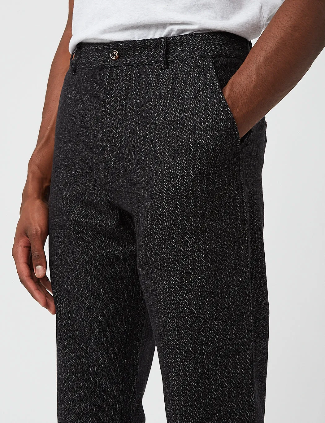 Universal Works Military Chino (Kharma Cotton) - Black sold by Article London product image thumbnail 2