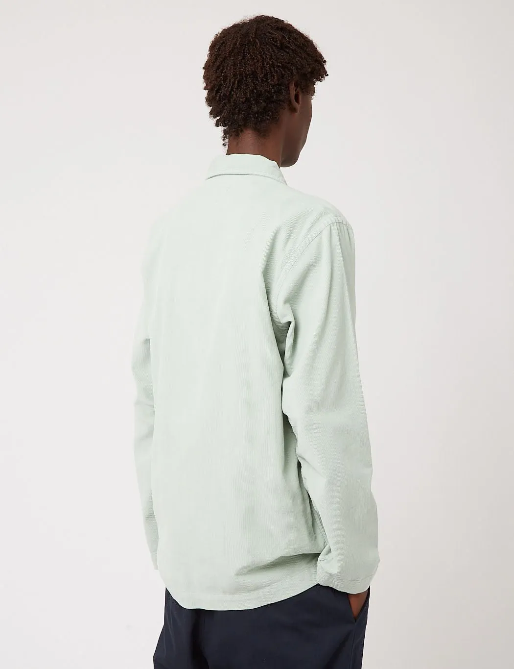 Universal Works Bakers Overshirt (Fine Corduroy) - Cool Green sold by Article London product image thumbnail 5