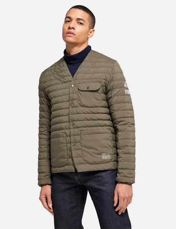 Universal Works x Pyrenex Down Overshirt - Sauge Green made by Universal Works