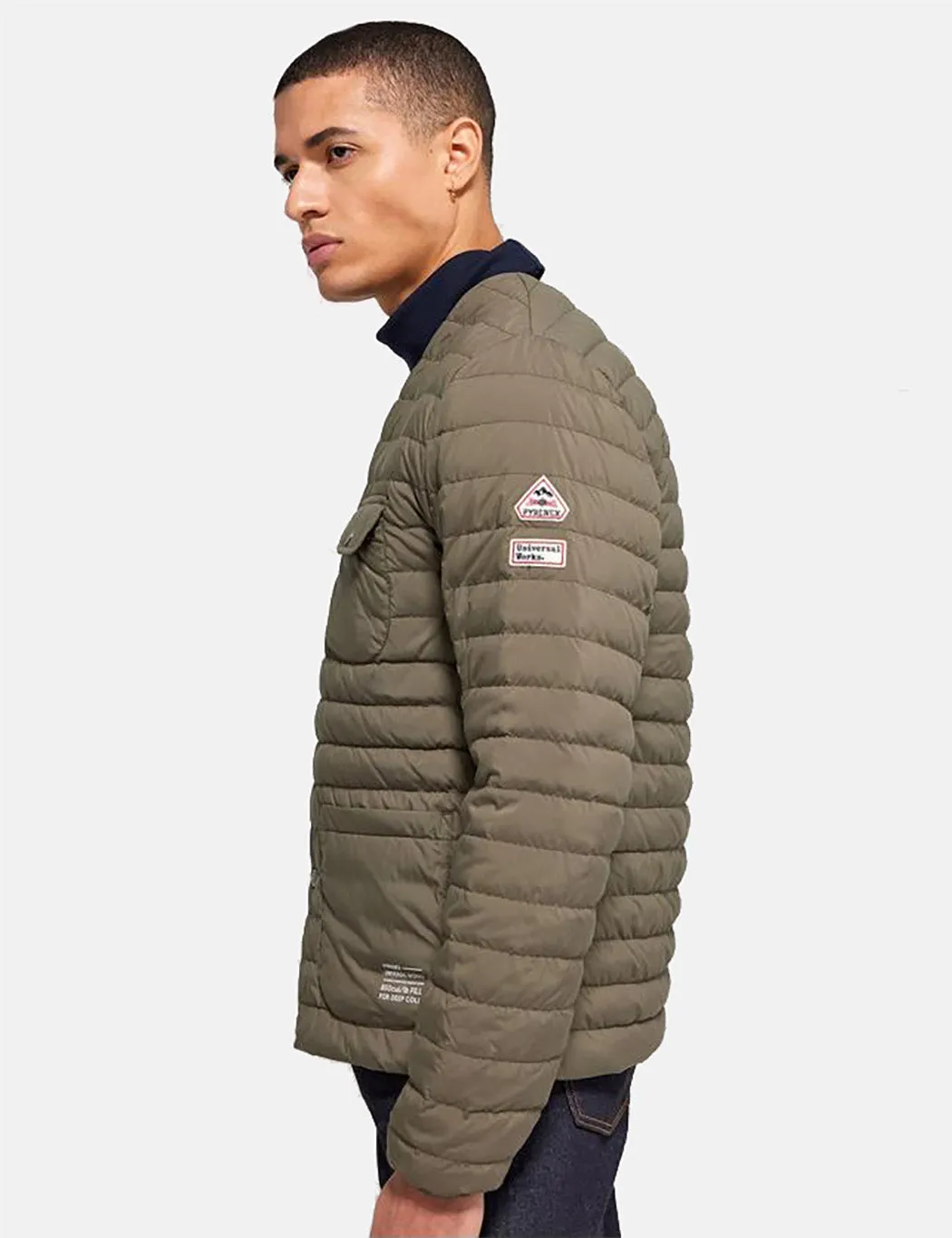 Universal Works x Pyrenex Down Overshirt - Sauge Green sold by Article London product image thumbnail 4