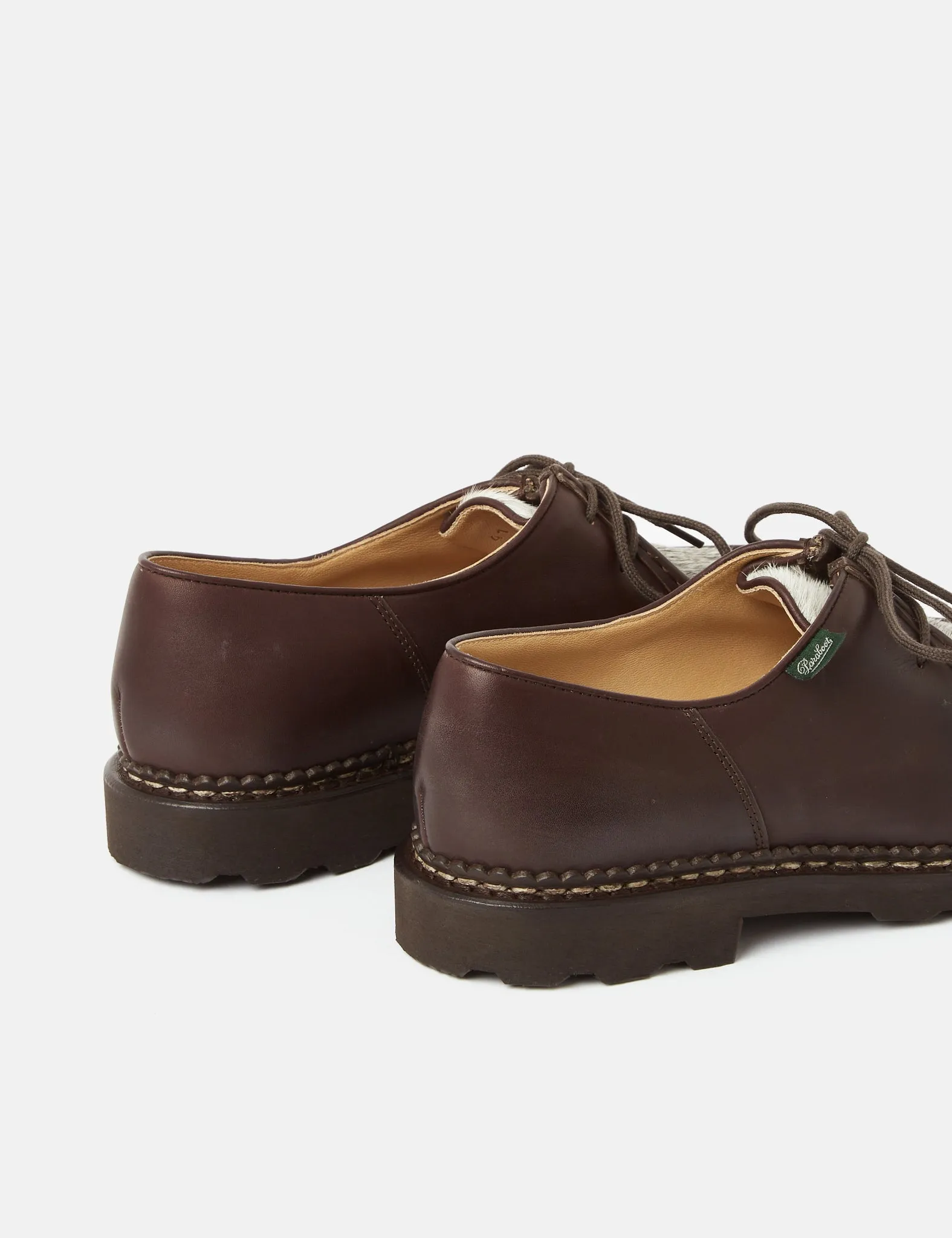 Paraboot Michael Shoes (Leather) - Brown/Pony Fur sold by Article London product image thumbnail 3