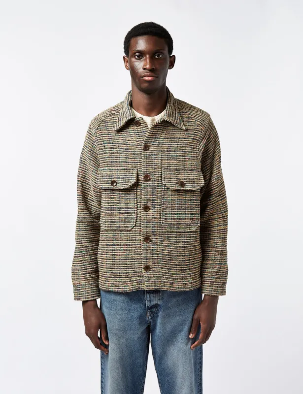 Sunflower Boucle CPO Shirt - Multi Brown sold by Article London
