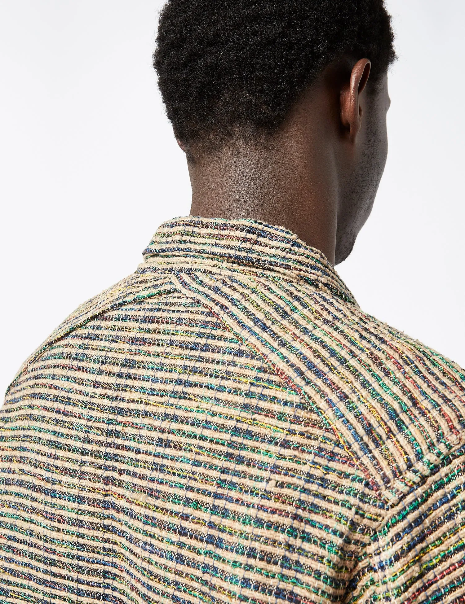 Sunflower Boucle CPO Shirt - Multi Brown sold by Article London product image thumbnail 2