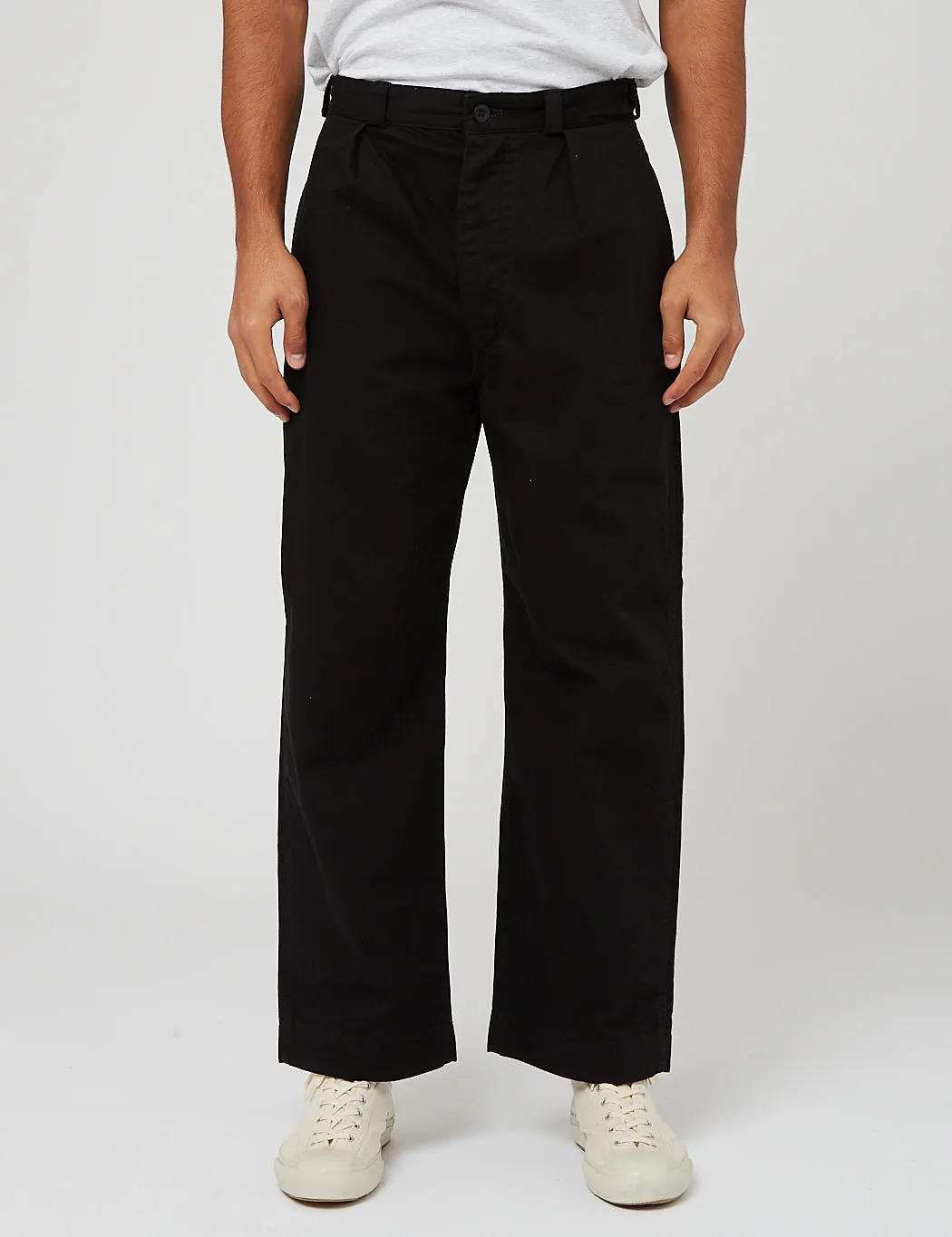 orSlow M-52 French Army Trouser (Wide Fit) - Black | Parallel