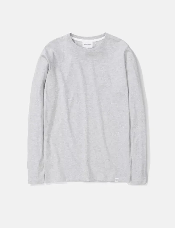 Norse Projects Niels Standard Long Sleeve T-Shirt - Light Grey Melange made by Norse Projects