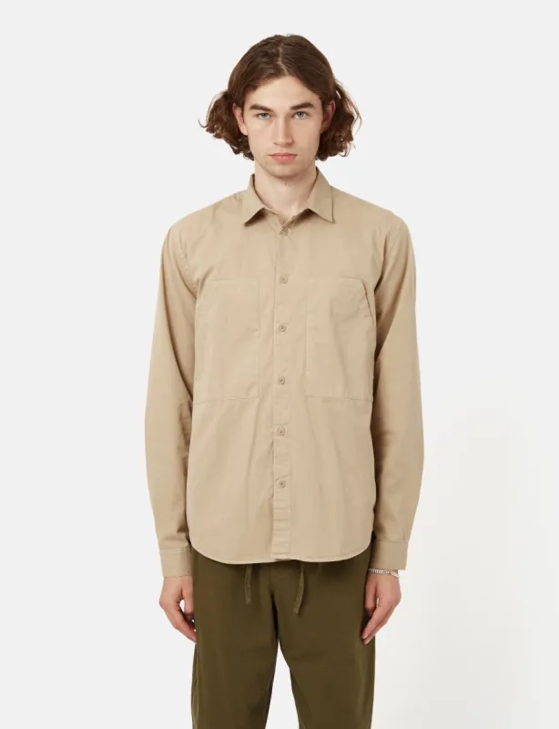 Folk Work Shirt (Twill) - Tan Brown sold by Article London