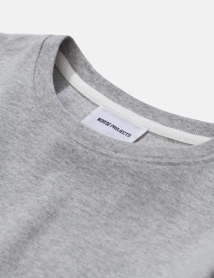 Norse Projects Niels Standard Long Sleeve T-Shirt - Light Grey Melange sold by Article London product image thumbnail 2